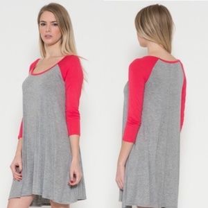 3/4 Sleeve Baseball Short Bodycon Dress